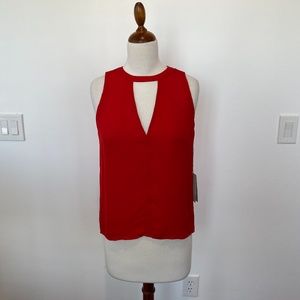 ALC red shay silk top